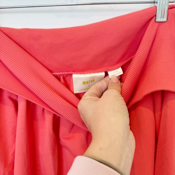 Anthropologie Maeve Pink Off-The-Shoulder Pullover - Picture 5 of 9